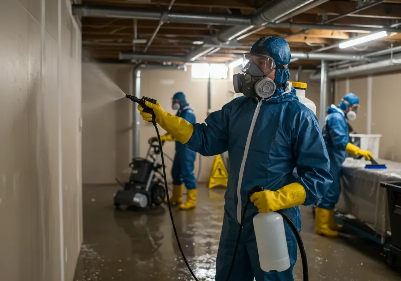 Basement Sanitization and Antimicrobial Treatment process in Imlay City, MI
